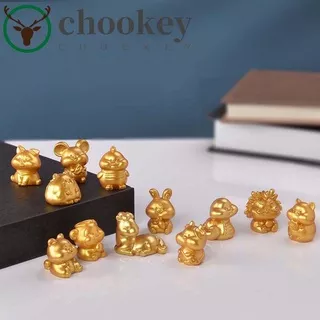 CHOOKEY The 12 Chinese Zodiacs Miniature Taurus Handicrafts Micro Landscape Cow Figurines Accessories Cute Little Statue DIY Home Decoration Fairy Garden Animal Model