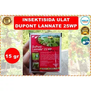 Dupont Lannate 25 WP Merah 15 Gr Sachet Insektisida Metomil Pembasmi Hama Ulat Tanaman Hias Sayuran Bunga Buah