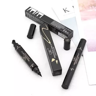 Eyeliner 2 In 1 Pro Winged Eyeliner Stamp Waterproof Makeup EyeLiner Pencil Black Liquid Eyeliner