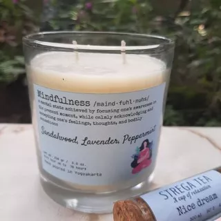 Mindfulness Scented Candle - Lilin Wangi Aromaterapi Sandalwood Lavender Peppermint