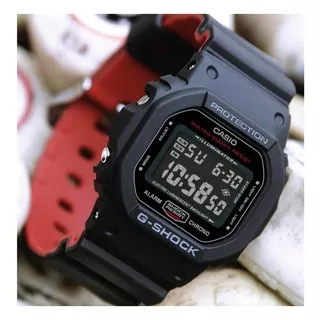 Jam tangan Pria G-shock Casio dw 5600  strap 2 warna kuning hijau hitam merah free box dan baterai