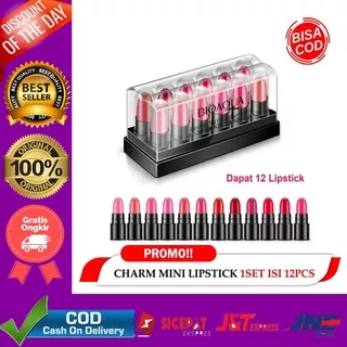 Mini Lipstik 12 Warna 12in1 - New Lipstick Import 1Box Isi 12 Pcs - Charm Lipstick Sample Kit / BIOAQUA 12 COLOR LIPSTICK MINI FULLSET / ? BELIA ? IMPLORA ??BPOM Urban Lip Cream Matte ( lipcream Lipstick Lipstik )