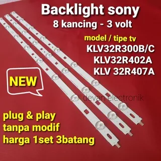 Lampu led backlight tv sony 32inch 8K 3v KDL-32R300B KLV-32EX33A KLV-32R402A