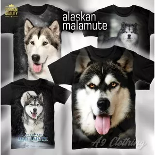 Kaos Anjing DOG ALASKAN MALAMUTE Baju T-shirt Doggy Puppy Husky Lucu Keren PREMIUM Pecinta Anjing