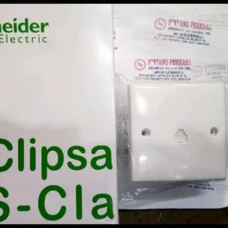 Stop Kontak Telp / Telepon Inbow S-Classic Merk Schneider - Clipsal