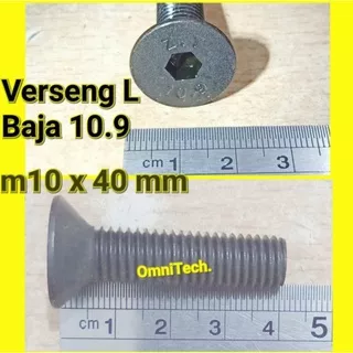 Baut Verseng L Baja 10.9 Countersunk m10 x 40 mm m10x40