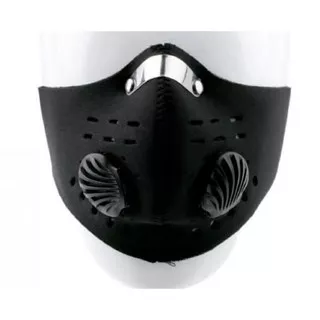(COD) BARU PENUTUP MULUT Motor Masker Sepeda Tutup Hidung Mask Face Wajah Filter Udara - Hitam
