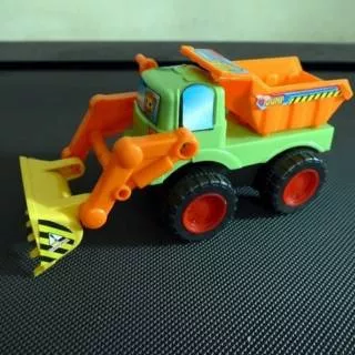 Mainan Traktor Anak Edukatif Bahan Plastik Truk Beko Mobil Alat Berat Edukasi Murah