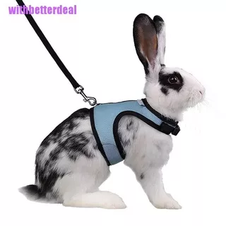 [withbetterdeal]Hamster Rabbit Pet Harness With Lead Set Ferret Guinea Pig Walk Lead Leash Pets