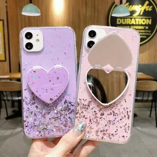 Case Vivo Y35 Y22 Y22s Y16 Y33t T1 Y01 Y15s Y75 T1 Pro Y53s Y33s Y21 Y21s Y21a Y21t Y20s G Y20 Y51a Y51 Y50 Y30 Y30i Y17 Y15 Y12s Y12i Y12 Y11 Y95 Y93 Y91 Y91c Y83 Y81 Y71 Y19 Y1s Y65 glitter Transparent Love mirror Soft phone case