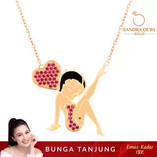 BETTY BOOP SERIES KALUNG - Sandra Dewi - EMAS 18K - BUNGA TANJUNG GOLD