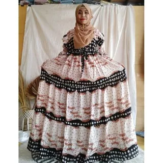 BAJU GAMIS MUSLIMAH MOTIF CANTIK BUSUI KLOK KATUN RAYON IMPORT PREMIUM BUSUI HARIAN SIMPLE BRANDED