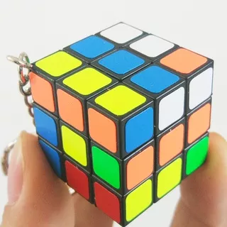 Gantungan Kunci Kubus Rubik Mini Ukuran 3CM Untuk Mainan Edukasi Anak