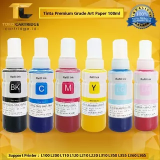 Tinta Art Paper Premium Ink Black 100 ml Artpaper refill Printer Epson L100 L110 L120 L200 L210 L220