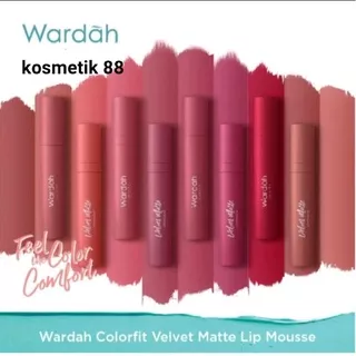 LIPSTIK WARDAH VELVET MATTE LIP MOUSSE COLORFIT LIP CREAM/LIPSTIK MATTE/ LIPSTIK WARDAH/LIPSTIK COLORFIT WARDAH BPOM