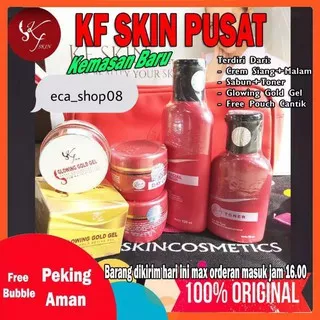 HEMAT Paket Glowing 1(Paket Basic+Glowing Gold Gel) LC BEAUTY CREAM KF SKIN CARE KFSKIN