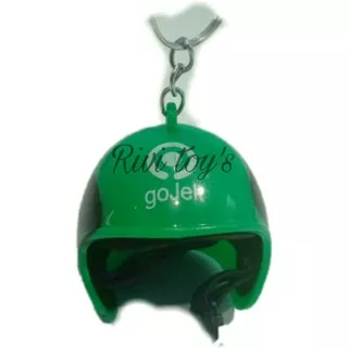 Rivi toys souvenir gantungan kunci helm gojek isi 10pcs / pack