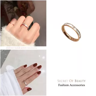 Light Luxury Elegant Ring Chic Titanium Steel Ring Women`s Fashion Accessories