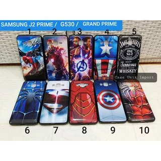 Softcase Samsung J2 Prime Grand Prime G530 G531 Casing Marvel Hero Case Spiderman Superman Ironman