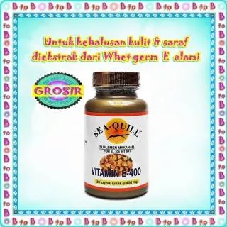 Sea quill Vitamin E 400 - Vitamin E - Grosir Sea Quill - Stamina - SeaQuill - Daya tahan - Imunitas