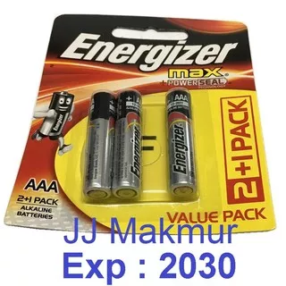 Baterai Energizer Max Alkaline AAA 2+1 isi 3pcs - Batu Batere Battery a3 3 pc