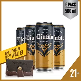 El Diablo Original Beer 500 ml / Bir Belgian Ale + Free Key Wallet ( 6 Can / 6 Kaleng )