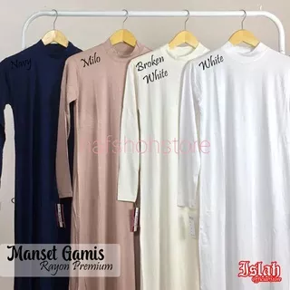 Manset Gamis Polos Kaos Lengan Panjang / Dalaman Gamis Kaos Rayon Premium / Baju Gamis Wanita Muslimah Kaos Super