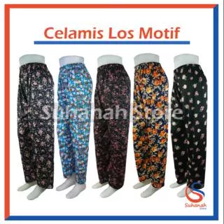 Celamis Los Motif / Celana Dalaman Gamis / Celana Muslimah / Celana Harian Wanita / Celana Tidur Wanita / Celana Santai Wanita Bermotif Size Standar & Jumbo