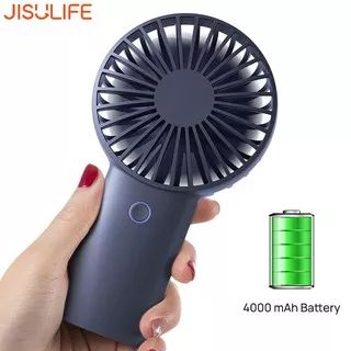 JISULIFE Portable Handheld Mini Fan/4000mAh 3-Speed Personal USB Rechargeable Desk Fans