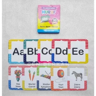 Flash Card Huruf dan Angka Media Edukasi Belajar Anak Lingkar Media Bisa COD