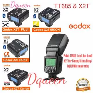 GODOX SPEEDLITE TT685  TT-685 TTL FLASH CAMERA + X2T TRANSMITTER TRIGGER FOR C/N/S/F