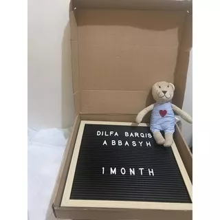 Papan Nama & Huruf + Boneka Beruang Ikea