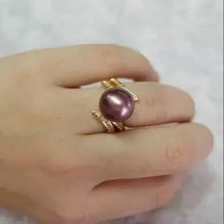 cincin mutiara asli lombok cincin rhodium mutiara tawar