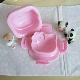 (HK TELUR) Bento Mold Hello Kitty/ Cetakan Bento/ Cetakan Nasi/ Egg Mold Pink