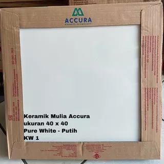 Keramik Mulia Accura 40 x 40 - putih polos KW 1