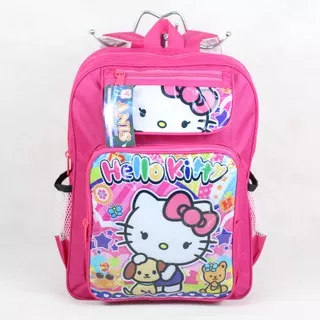 Tas Anak Keplek Hello Kitty Pink Ransel Sekolah Anak Perempuan Murah Meriah Back Pack Karakter Lucu