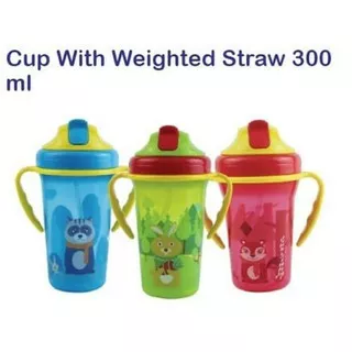 Baby Safe Cup With Weighted Straw 300ml Gelas Minum Sedotan Anak JP020