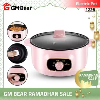 GM Bear Panci Listrik Serbaguna 22cm-Multifunction Electric Cooking Pot