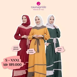 Gamis wanita rauna gd 03 / dress / baju muslim / baju wanita terbaru limeted edision / gamis wanita muslimah