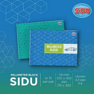 SIDU Millimetre Block F4 & A3 Buku Milimeter Blok Folio Sinar Dunia Graph Paper Pad Sinar Dunia