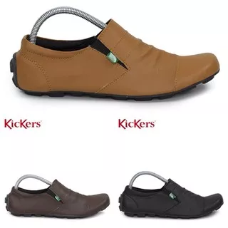 Sepatu Slop Kickers Pria Wringkle Kasual Mocasin Loafers Santai Formal Murah COD