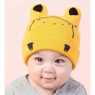 [VD.S] Topi Kupluk Bayi Telinga Motif Beruang Terbaru 2022 / Topi Kupluk Rajut Bayi Telinga Stripes / Topi Rajut Anak Laki-Laki / Perempuan / Kupluk Bayi Bear / Kupluk Anak Motif Beruang / COD