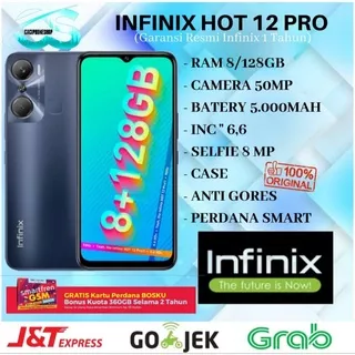 Infinix Hot 12 Pro NFC Ram 8GB Rom 128GB 8/128 Garansi Resmi Infinix 1 Tahun