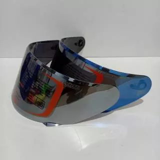 Flat visor NHK rx9 / kaca helm NHK flat RX 9 iridium silver iridium blue
