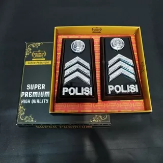 PANGKAT BRIGADIR FULL AKRILIK GLOSY LIS COKLAT PANGKAT POLISI PANGKAT POLRI