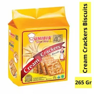 Unibis Cream Crackers 265 gram | Biskuit Malkist original
