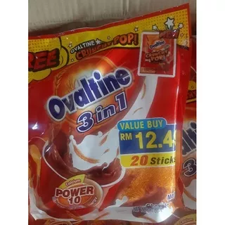 ovaltine 3 in 1 malaysia 20 stick / rasa coklat