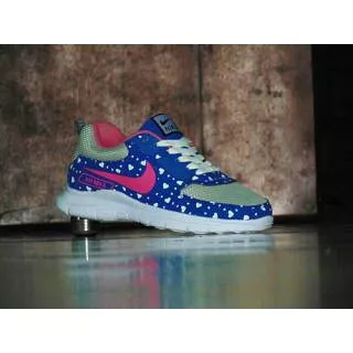 Sepatu Sport Nike Airmax Free 5.0 Women Love/Pink Biru 02/Gym Lari Senam Cewek