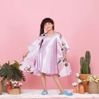 Daster Kimono Baju Anak Perempuan Bahan Satin Baju Tidur Piyama Anak YJ280