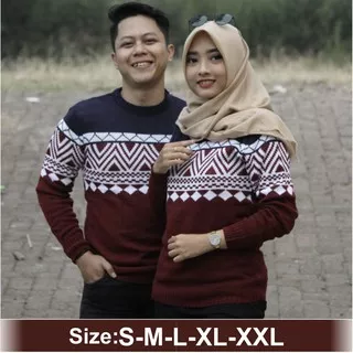 Baju couple sweater rajut pasangan cowok cewek  S M L XL XXL XXXL 4XL pakaian pria COLUMBUS BIG SIZE